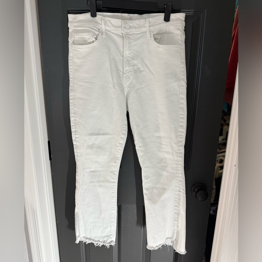 MOTHER DENIM The Insider Crop Step Fray Jeans size 32
